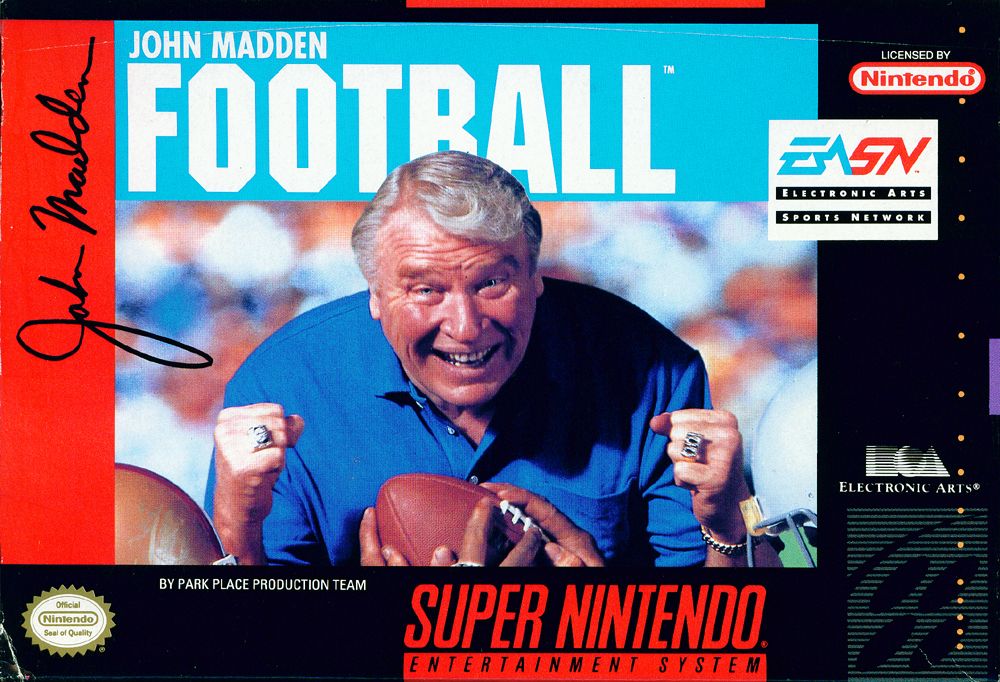 John Madden Football box art for Super Nintendo